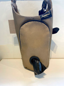 Plain beige dog walking bag