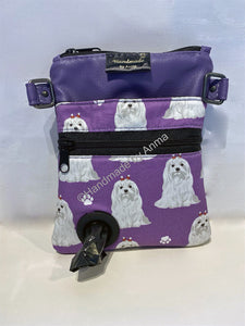 Maltese dog walking bag
