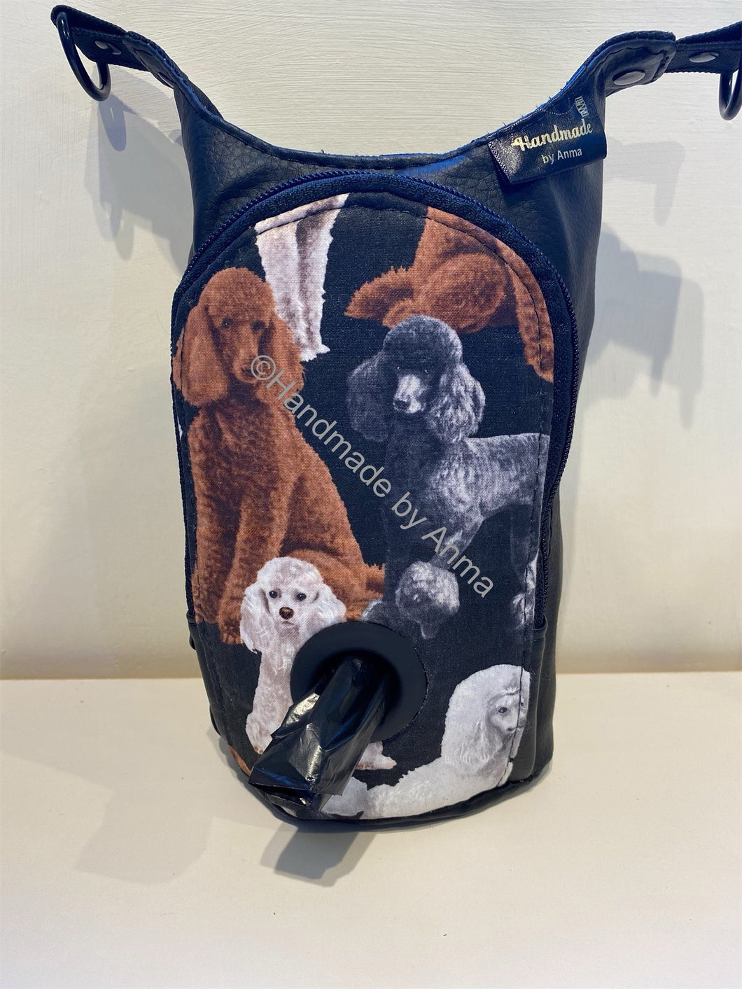 Poodle dog walking bag