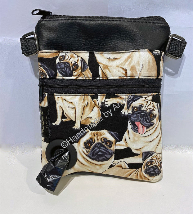 Pug dog walking bag