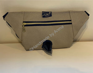 Beige textured Bumbag