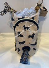 Load image into Gallery viewer, Beige Dachshund, waterproof, dog walking bag