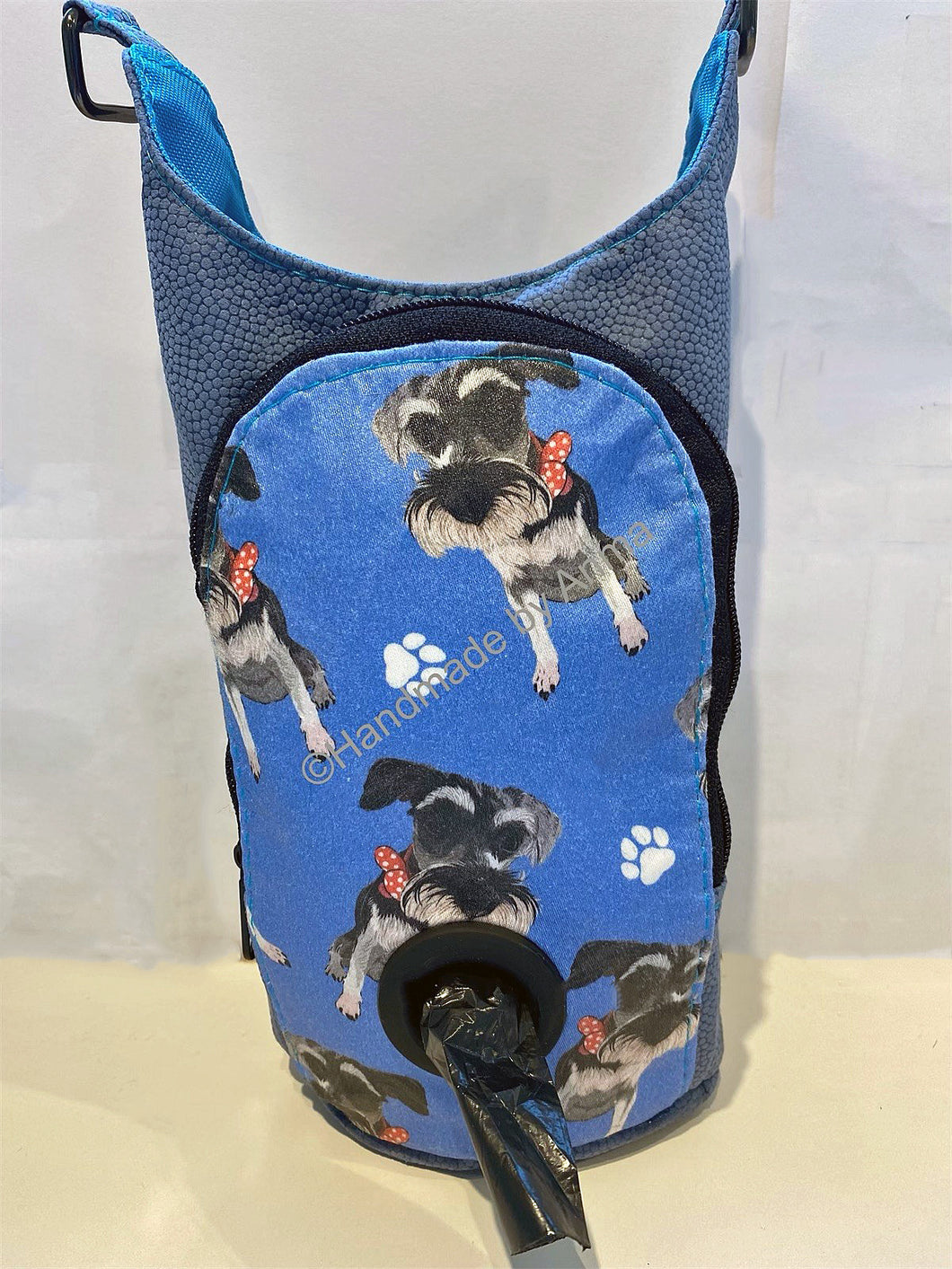 Miniature Schnauzer dog walking bag